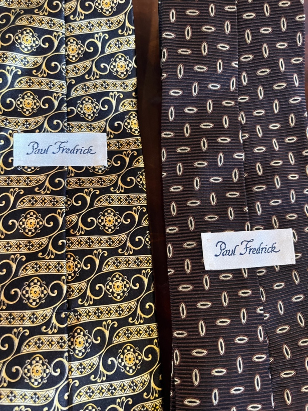 2 Paul Fredrick silk ties